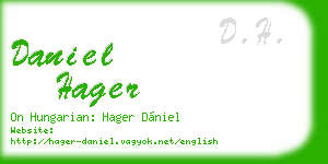 daniel hager business card